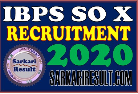 IBPS Combined Bank SO Various Post Recruitment 2020