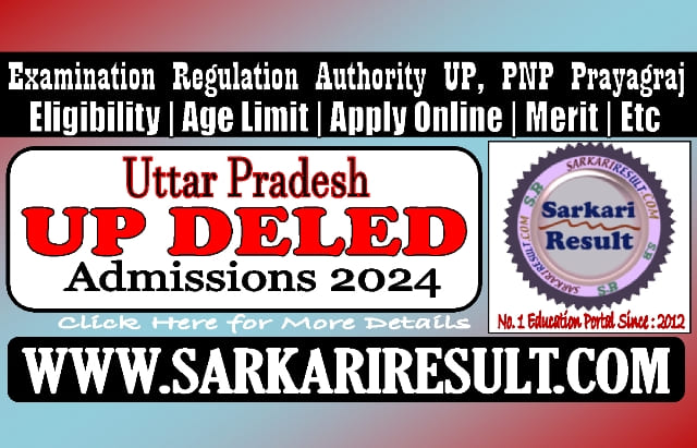 Sarkari Result UPDELED Admissions Online Form 2024